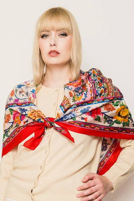 Square Silk Scarves. April Sale 25% Off ....At Checkout Use Code April25