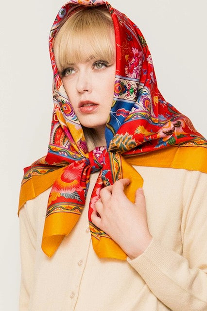 Square Silk Scarves. April Sale 25% Off ....At Checkout Use Code April25