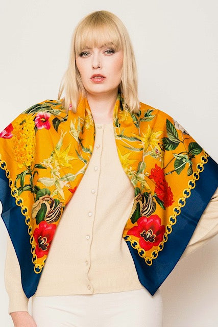 Square Silk Scarves. April Sale 25% Off ....At Checkout Use Code April25