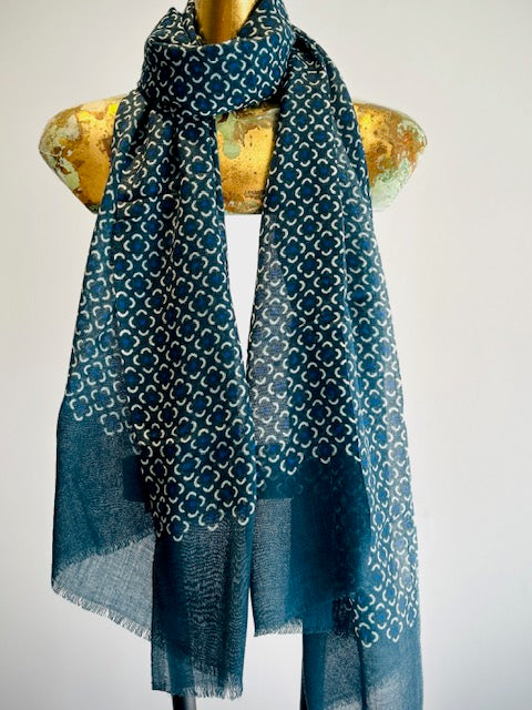 Printed Wool Scarf.