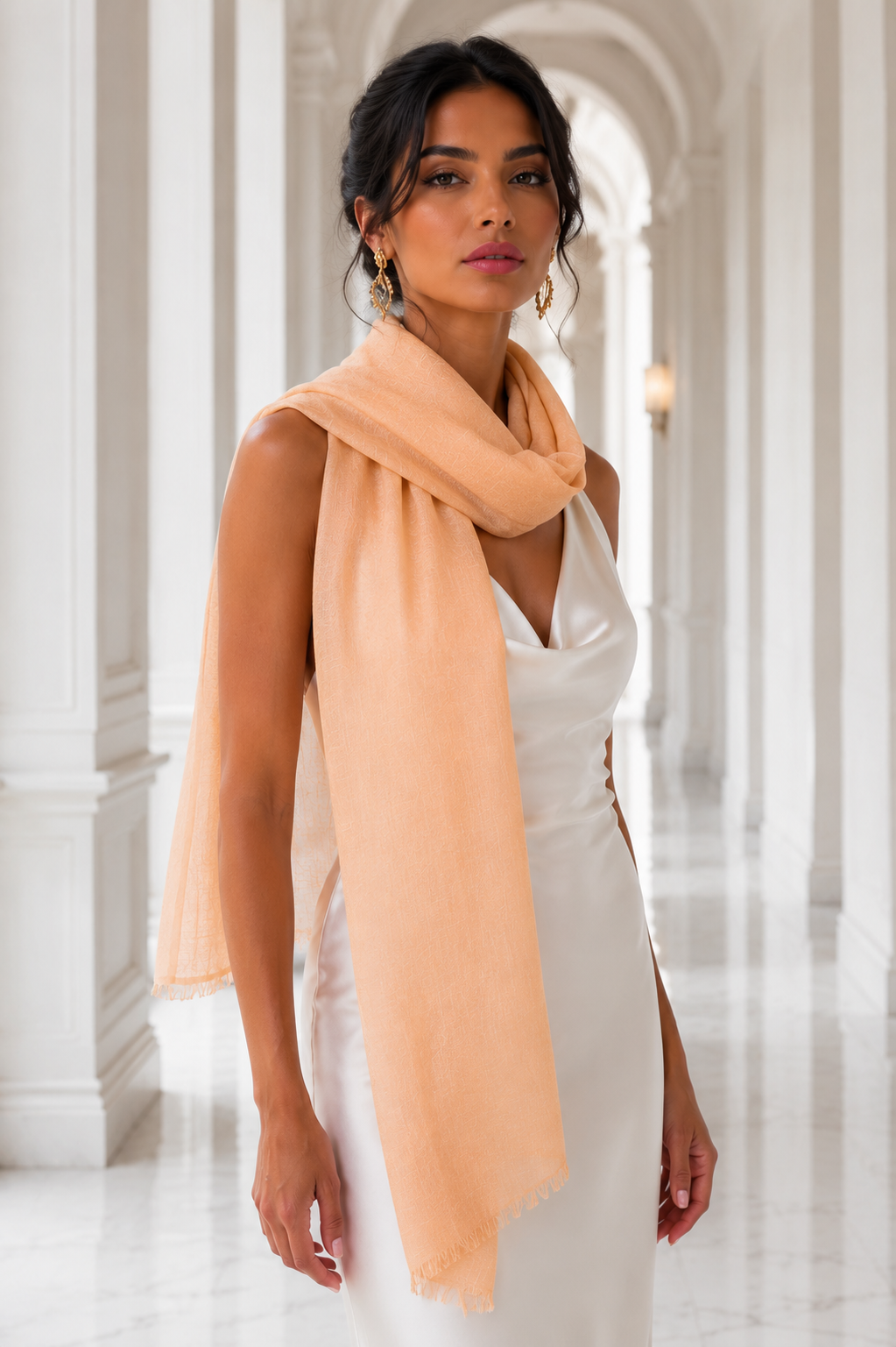 Handwoven light cashmere shawl