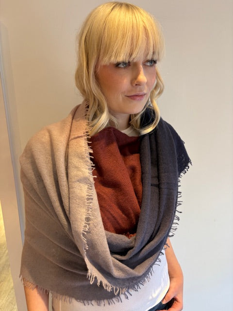 Cashmere Two Tone Shawl.
