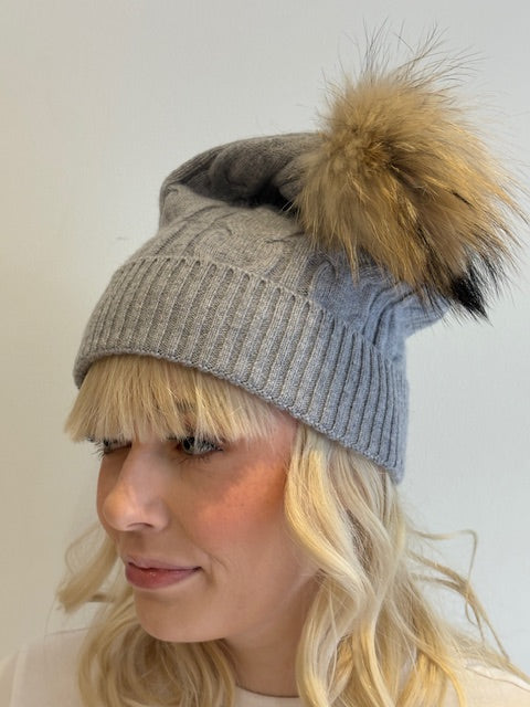 Cashmere Pom Pom Hat