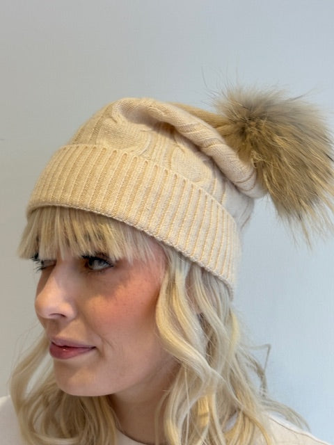 Cashmere Pom Pom Hat