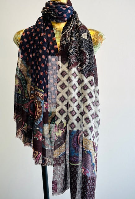 Wool & Silk Printed Scarf.