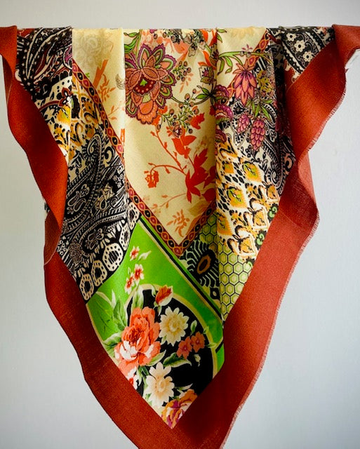Merino Wool Silk Square Scarf