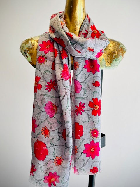 Printed Wool Scarf.