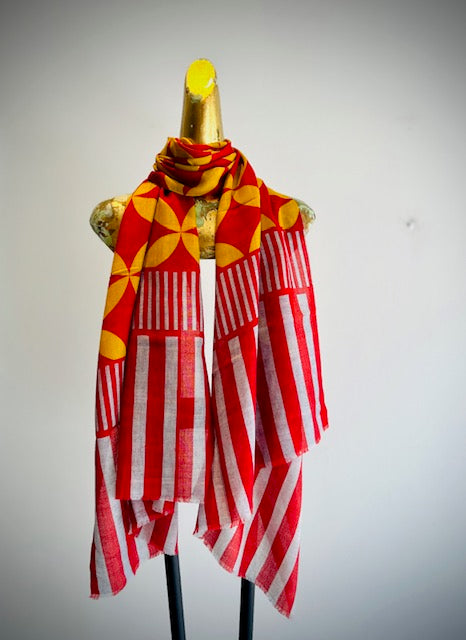 Printed Wool Scarf.