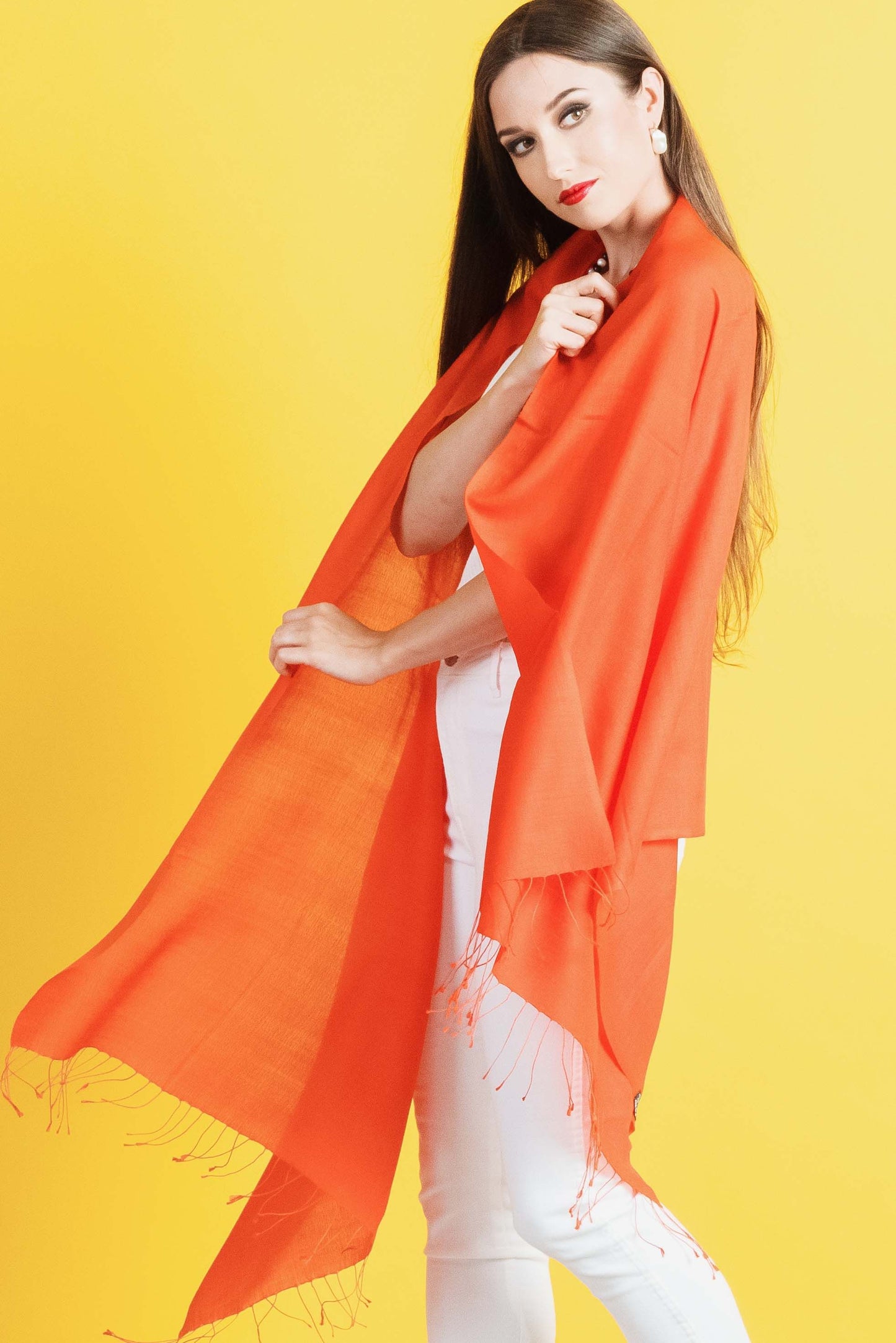 Wool Silk Blend Scarf