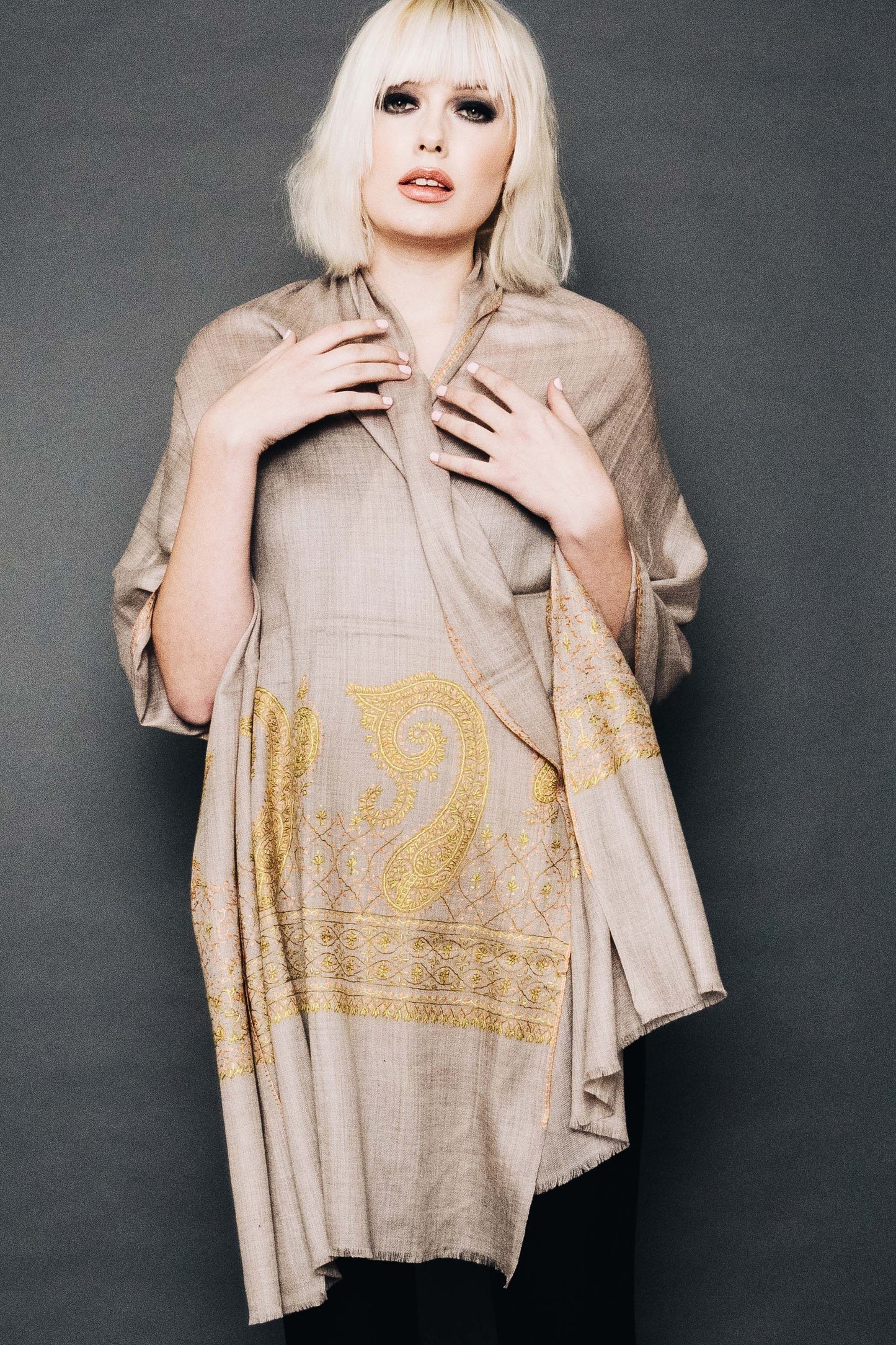 Kashmiri Shawl With Embroidery