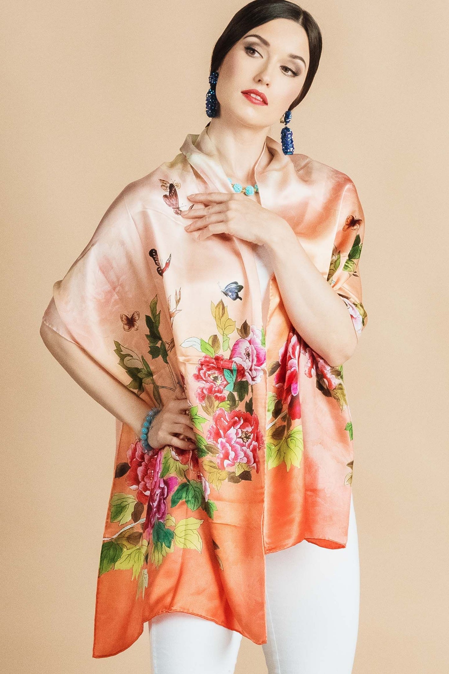 Silk Floral Scarf