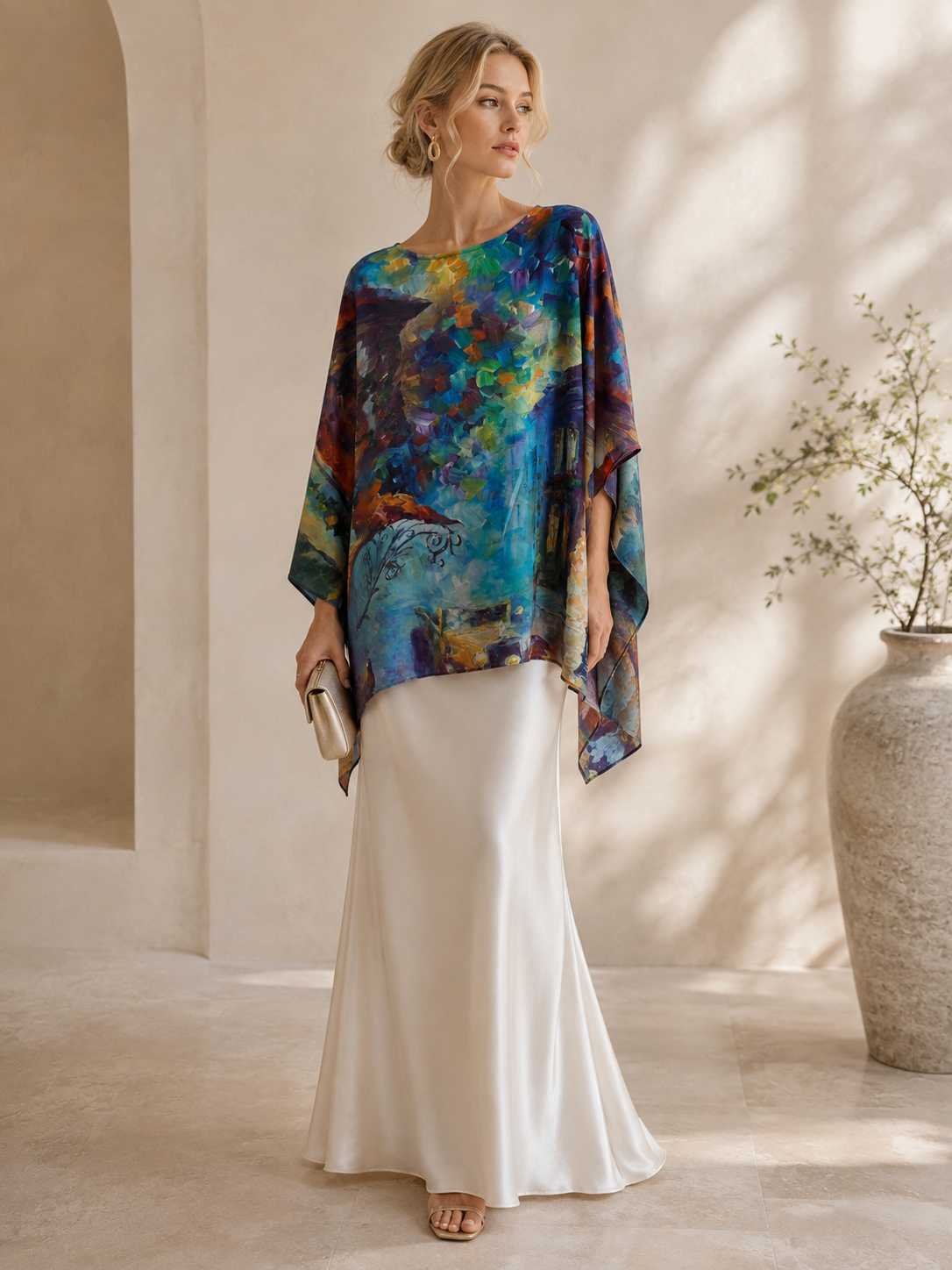 One size silk tunic