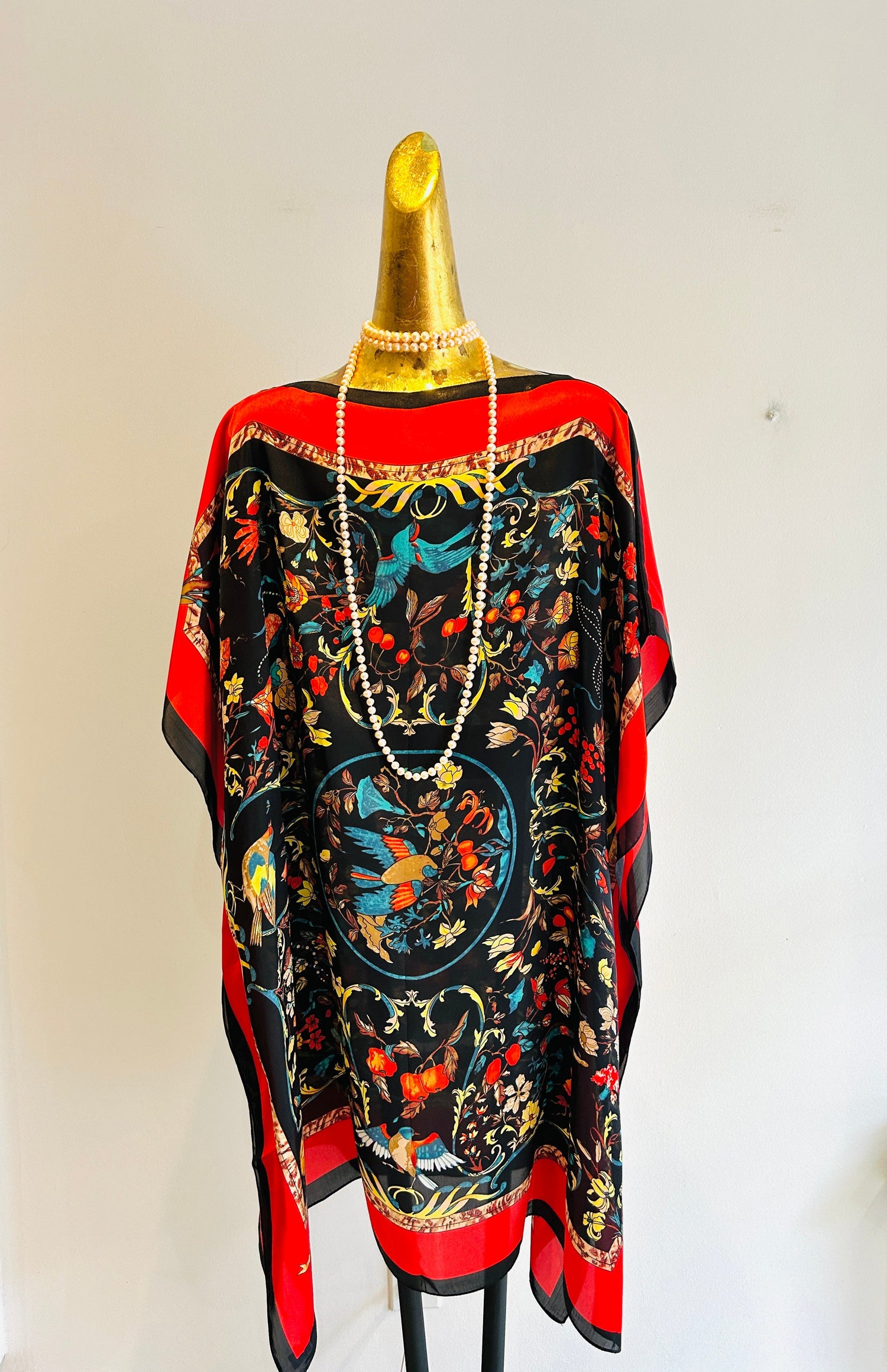 Detail of silk tunic premium weave and quality