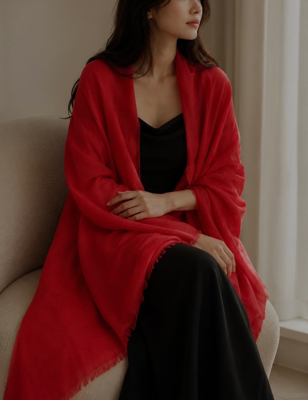 Red Cashmere Shawl