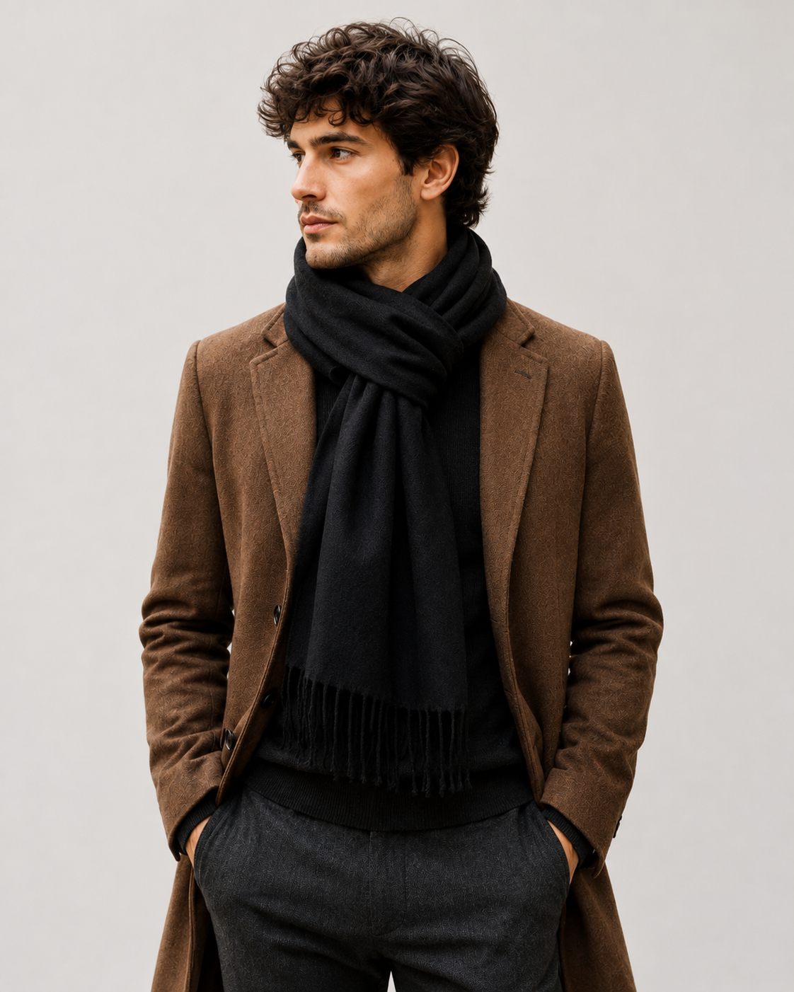 Black men's scarf