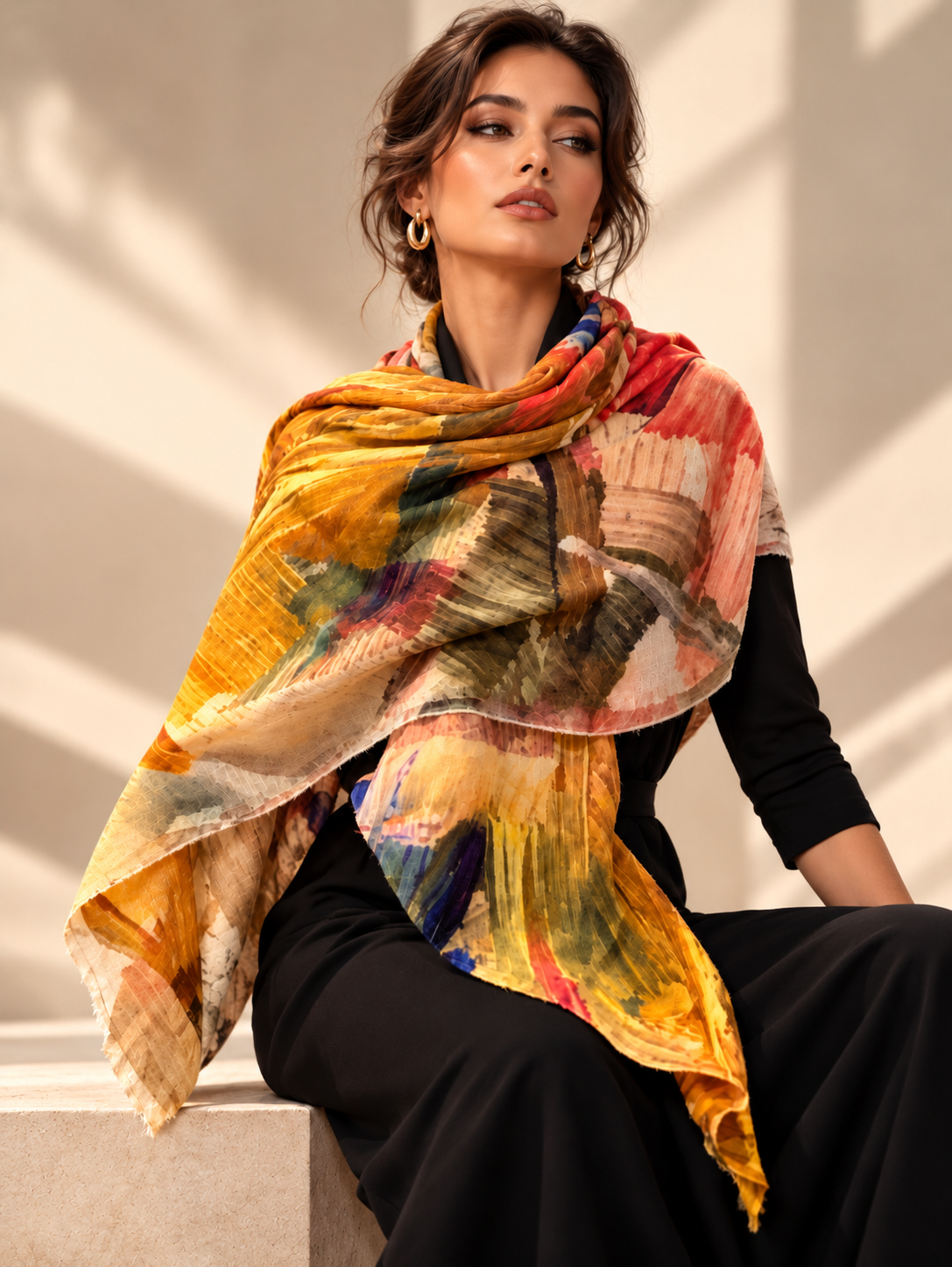 Beautiful handwoven cashmere shawl