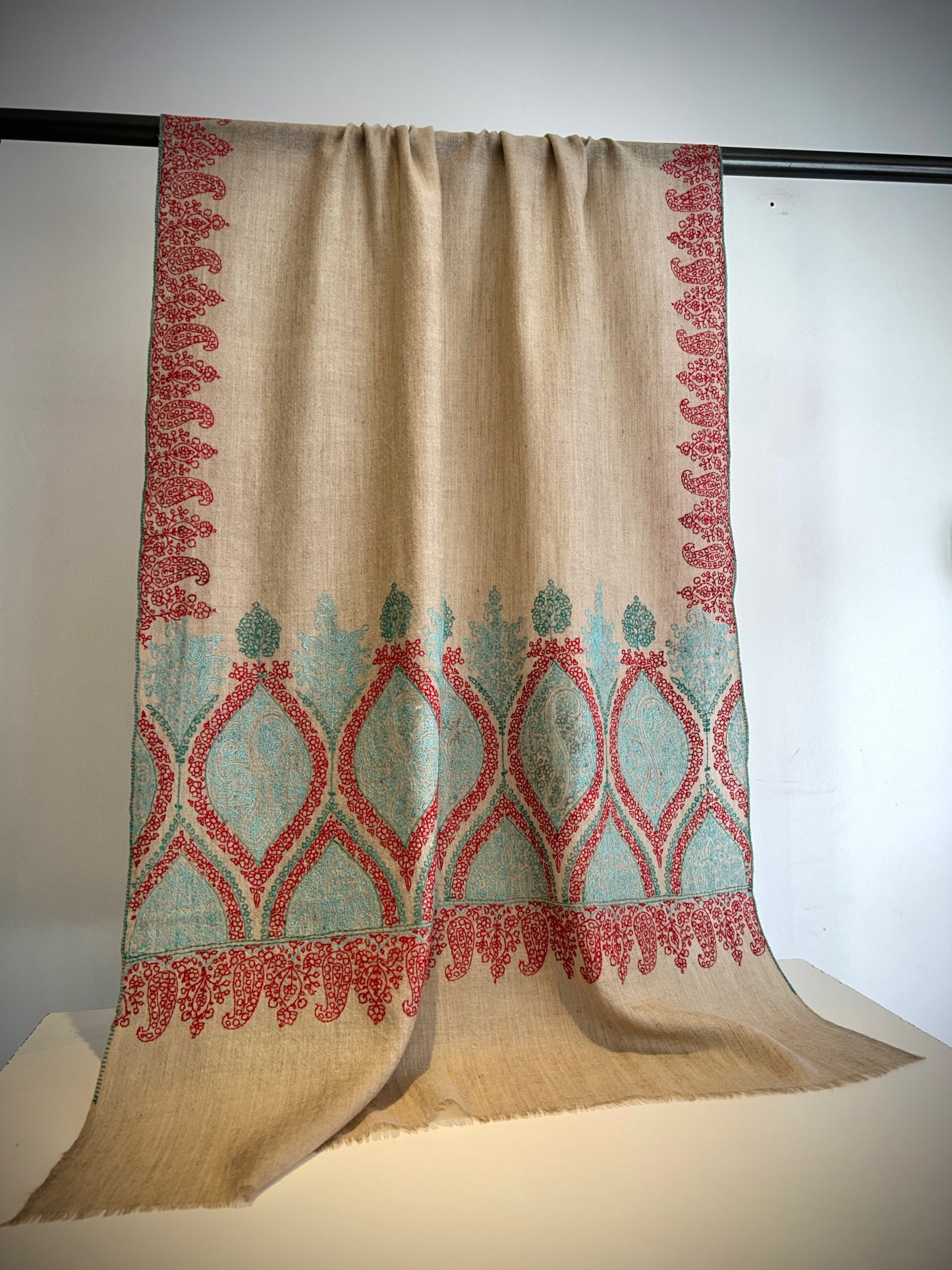 Hand embroidered shawl