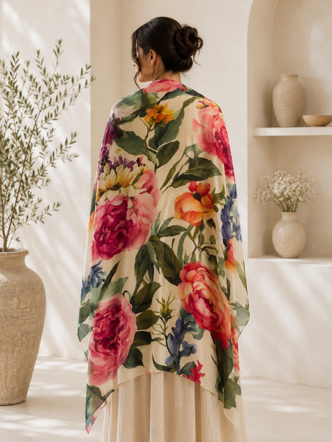 Handwoven cashmere shawl