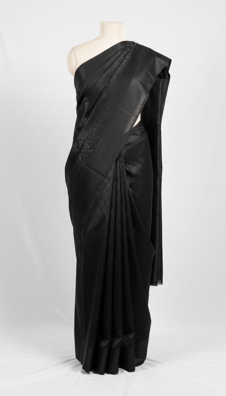 Obsidian Hand-Loomed Saree