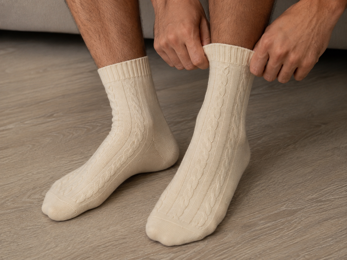 Cashmere Cable Sock