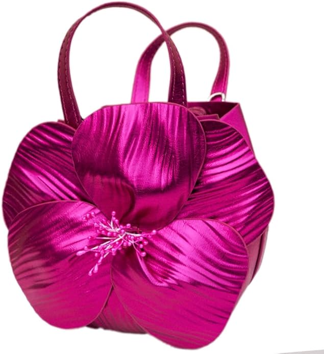Pink floral handbag