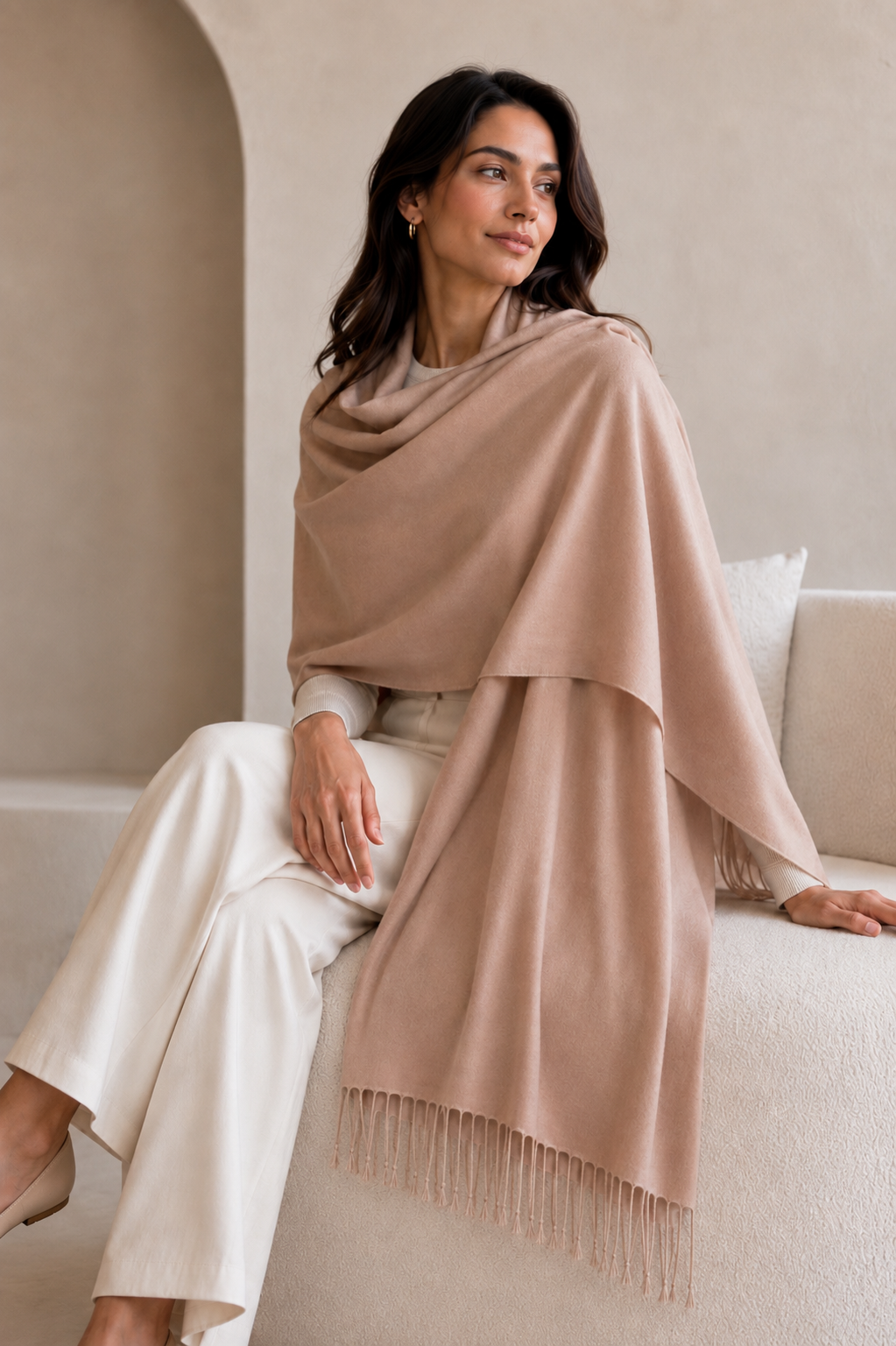 Luxury handwoven pashmina shawl — Kumari's