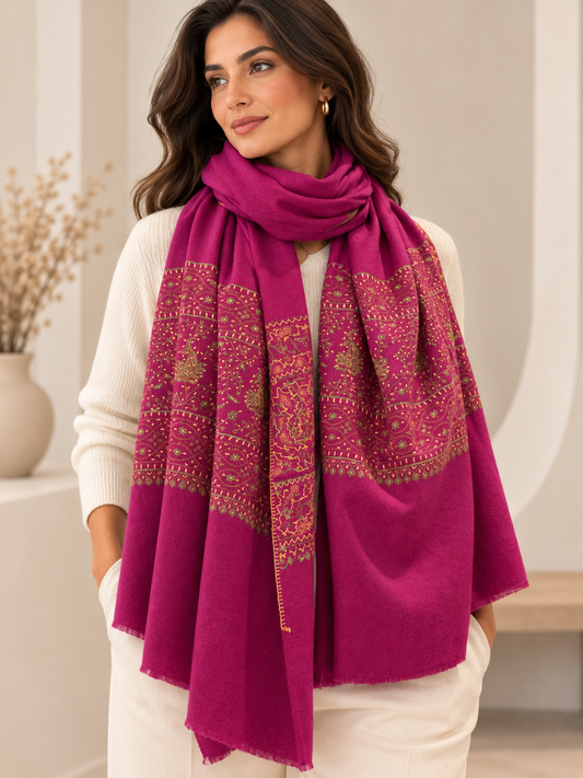 A one of a kind kashmiri shawls hand loomed