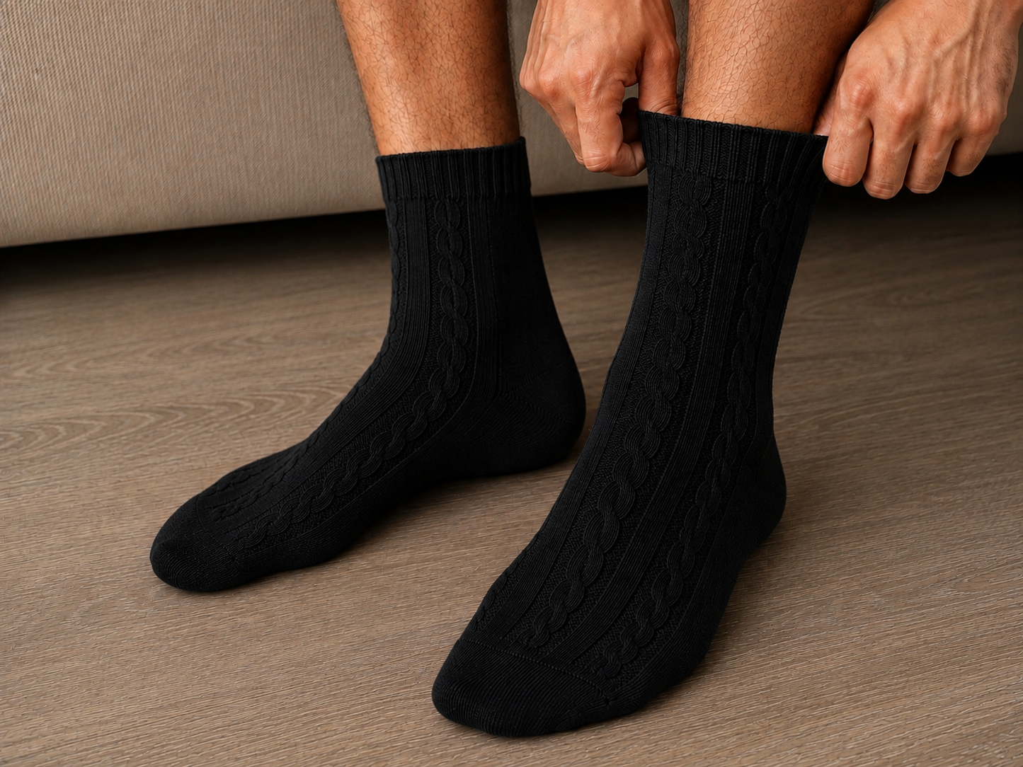 Black Cashmere Socks