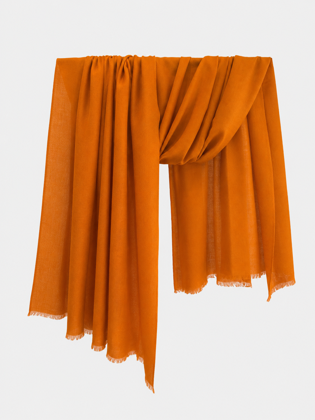 Orange cashmere shawl