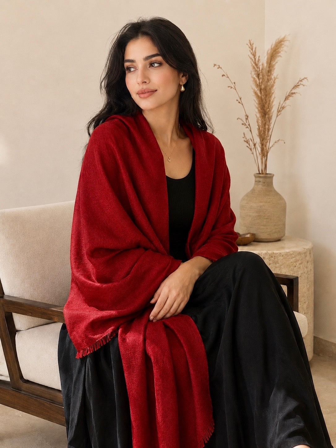 Cashmere shawl hand woven