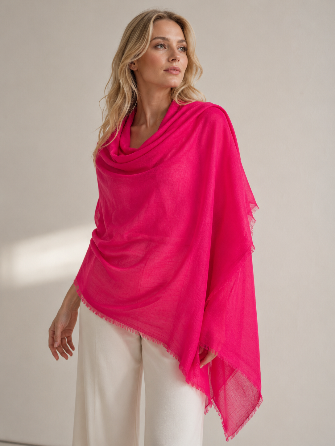 PInk cashmere shawl