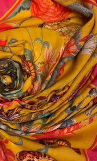 Square fine wool shawl