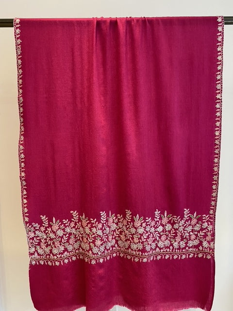 Hand embroidered Kashmiri shawl
