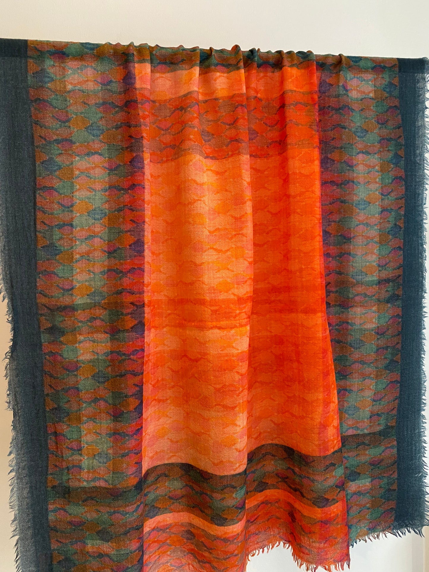 Wool shawl styled for elegant draping and comfort