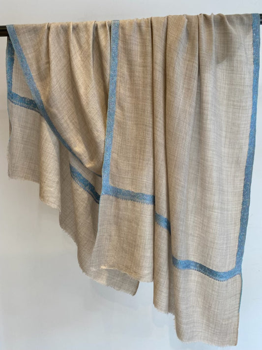 Kashmiri shawl full display - luxury hand embroidered heritage accessory