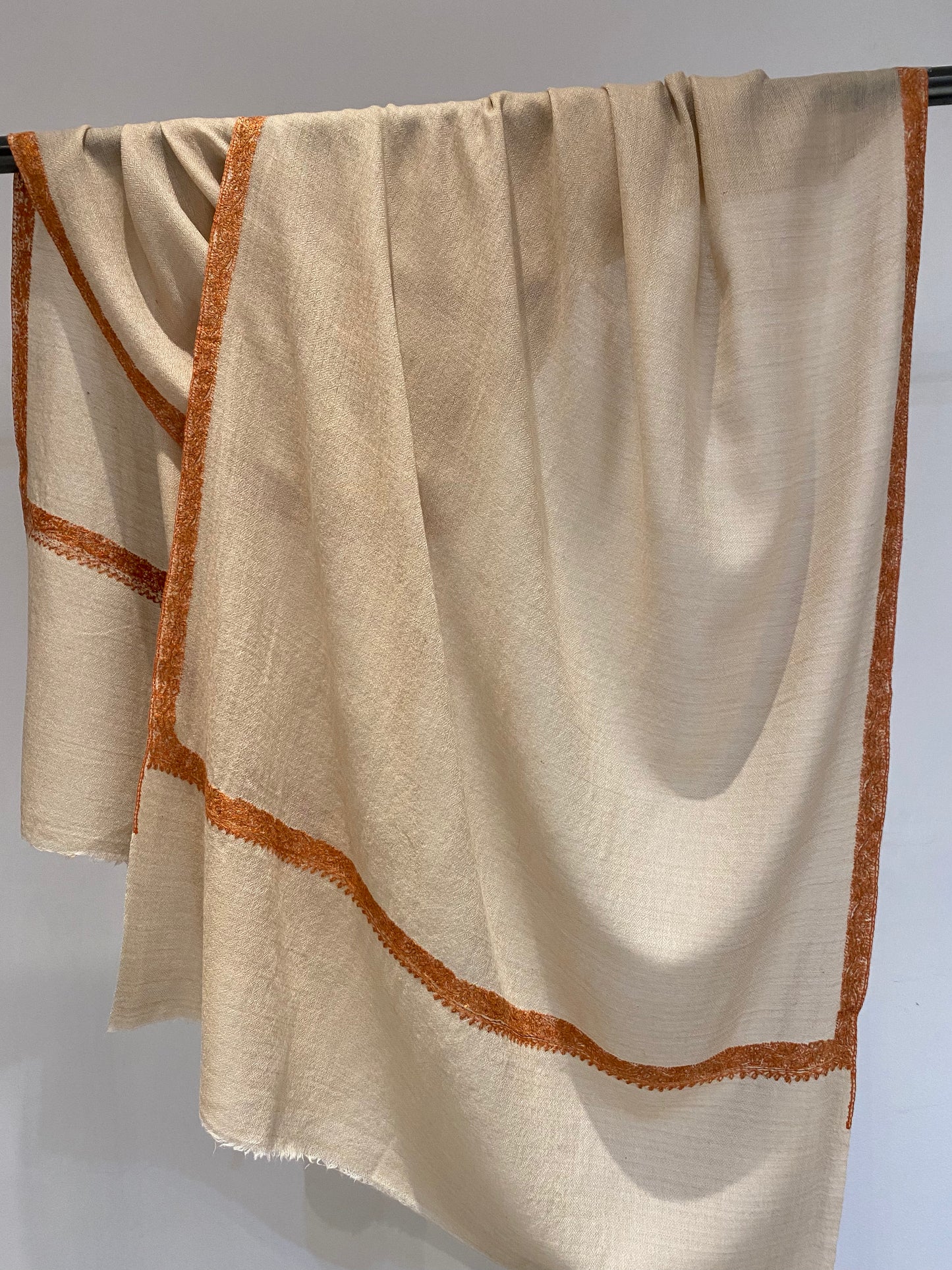 Kashmiri shawl full display - luxury hand embroidered heritage accessory