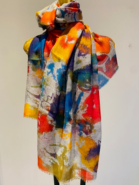 Summer Printed Wool Scarf.