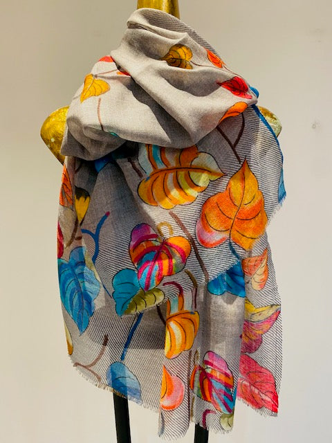 Summer Printed Wool Scarf.