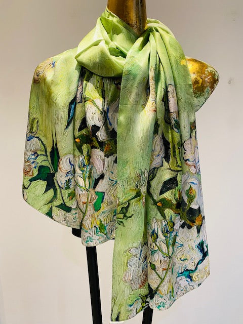  Luxury silk scarf full view - timeless sophistication and style