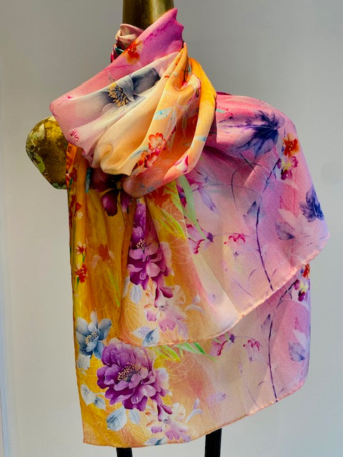 Floral Silk Scarf