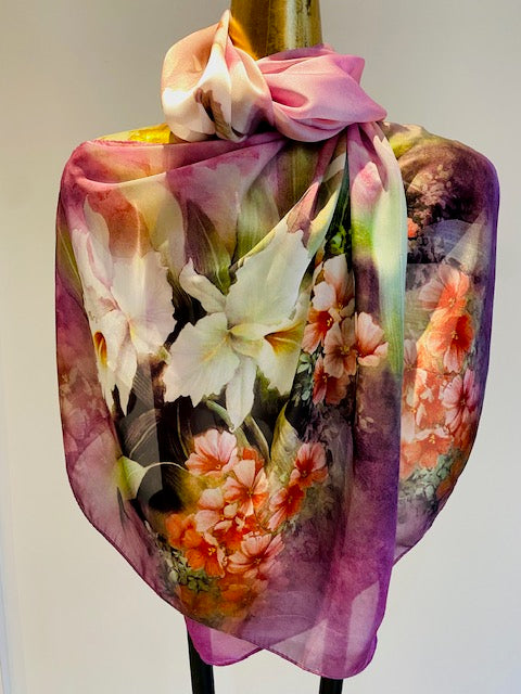 Floral Silk Scarf