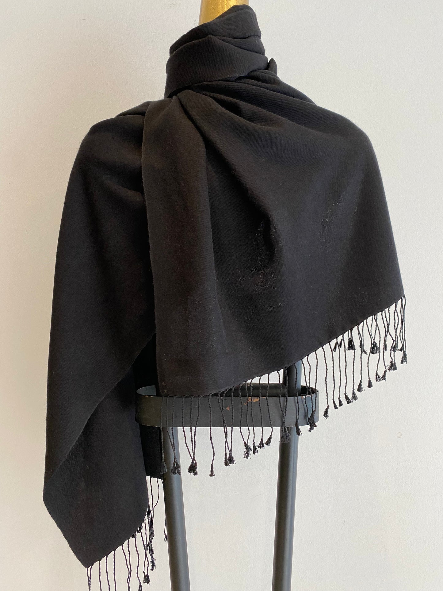 Pashmina scarf styled to showcase versatility and elegance