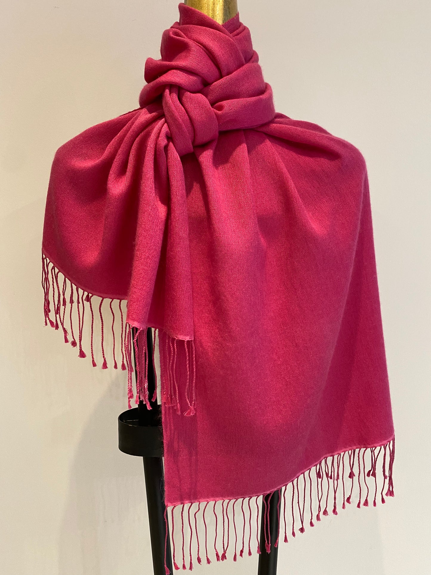 Classic pashmina scarf detail showing premium pashmina softness