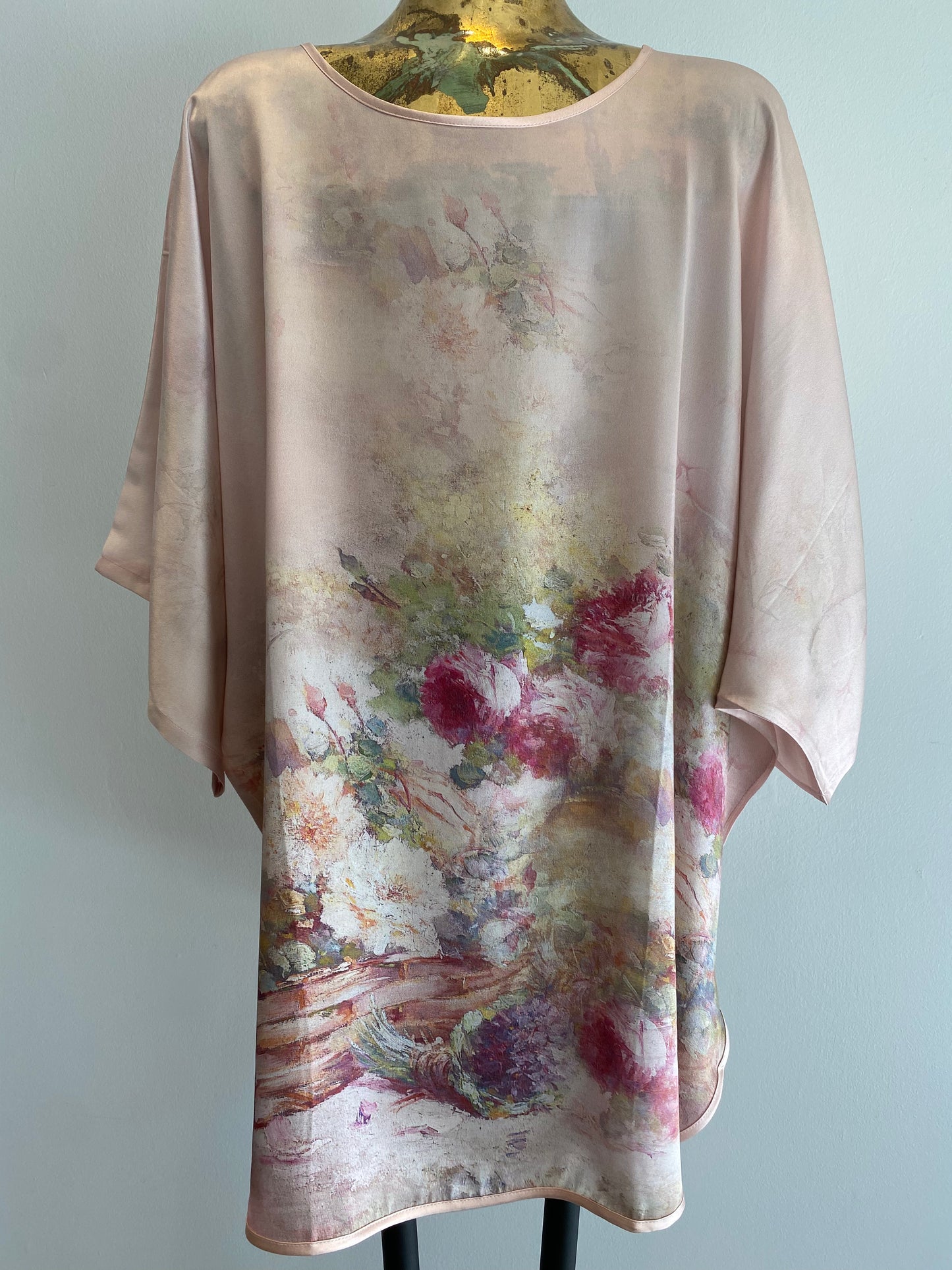 Loose fitting silk tunic