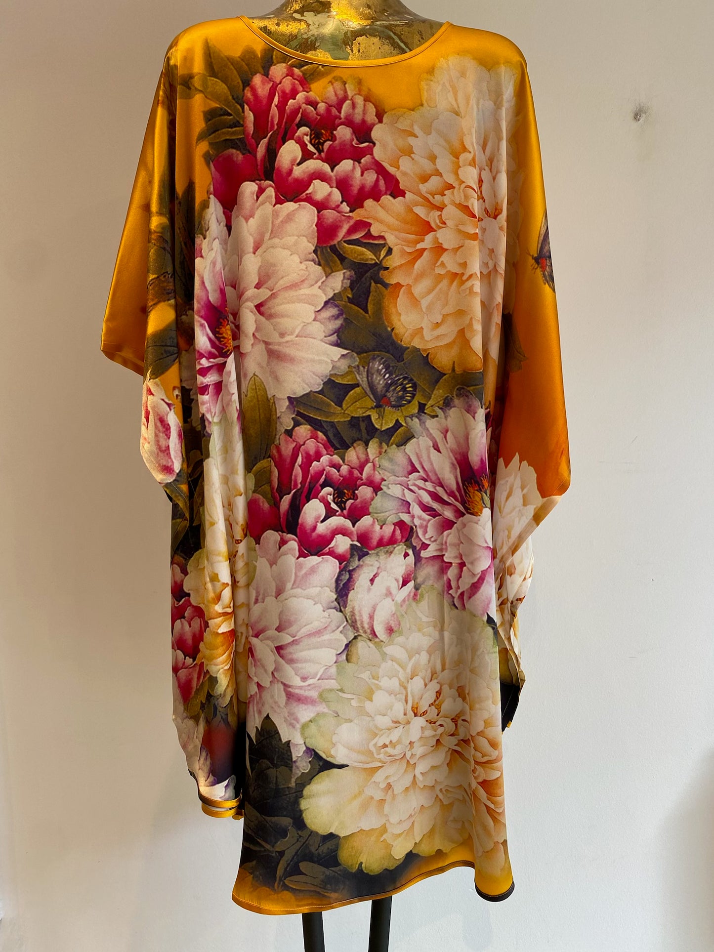 Floral silk tunic