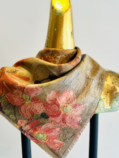 Merino Wool Silk Square Scarf