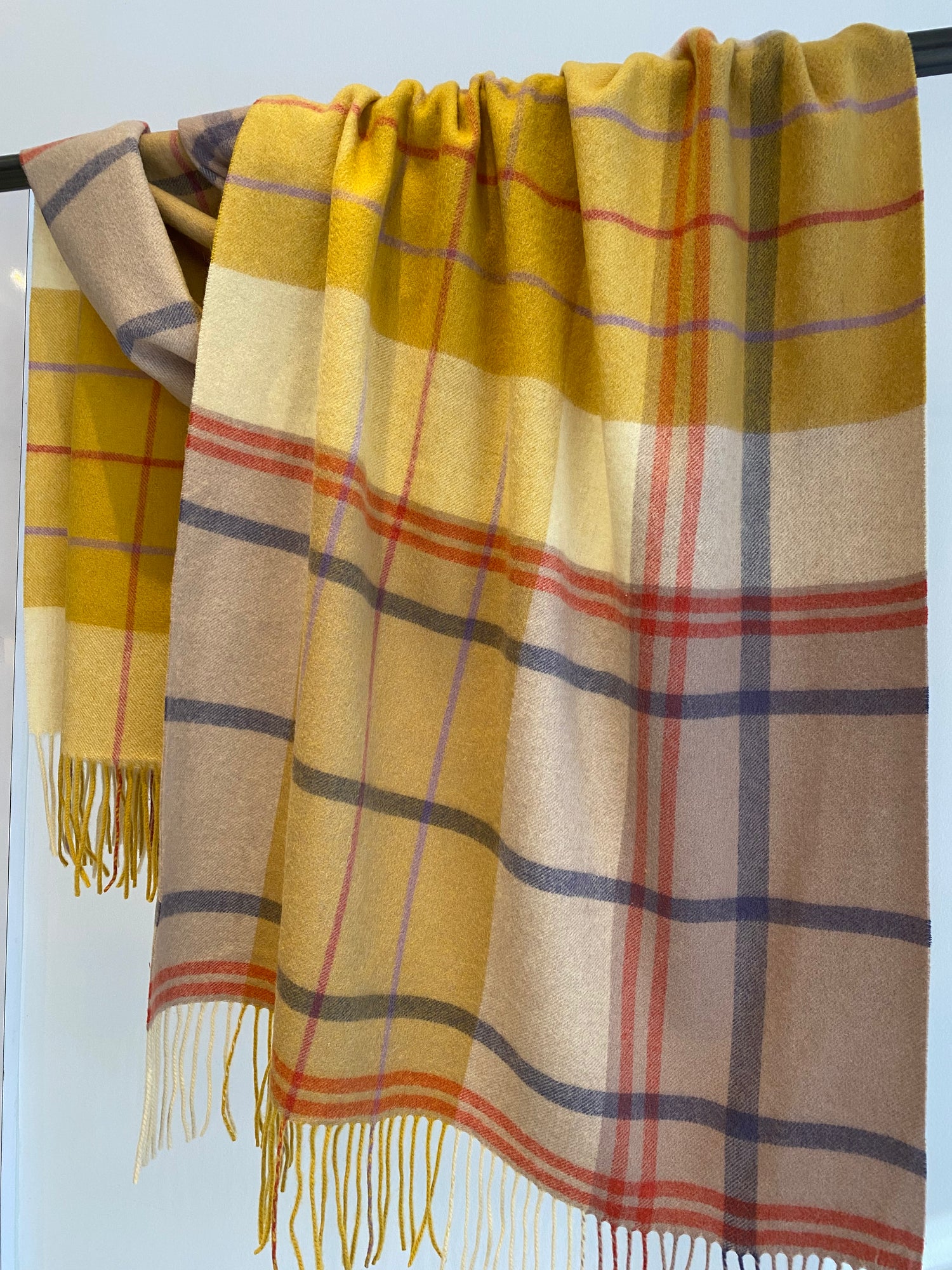 Plaid shawl in beautiful tones