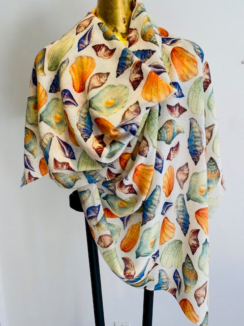 Merino Wool & Silk Scarf.    April Sale 25% Off ....At Checkout Use Code April25