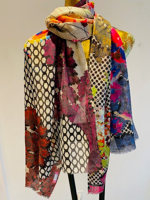 Summer Printed Wool Scarf.
