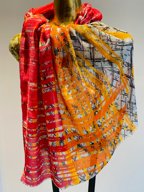 Summer Printed Wool Scarf.